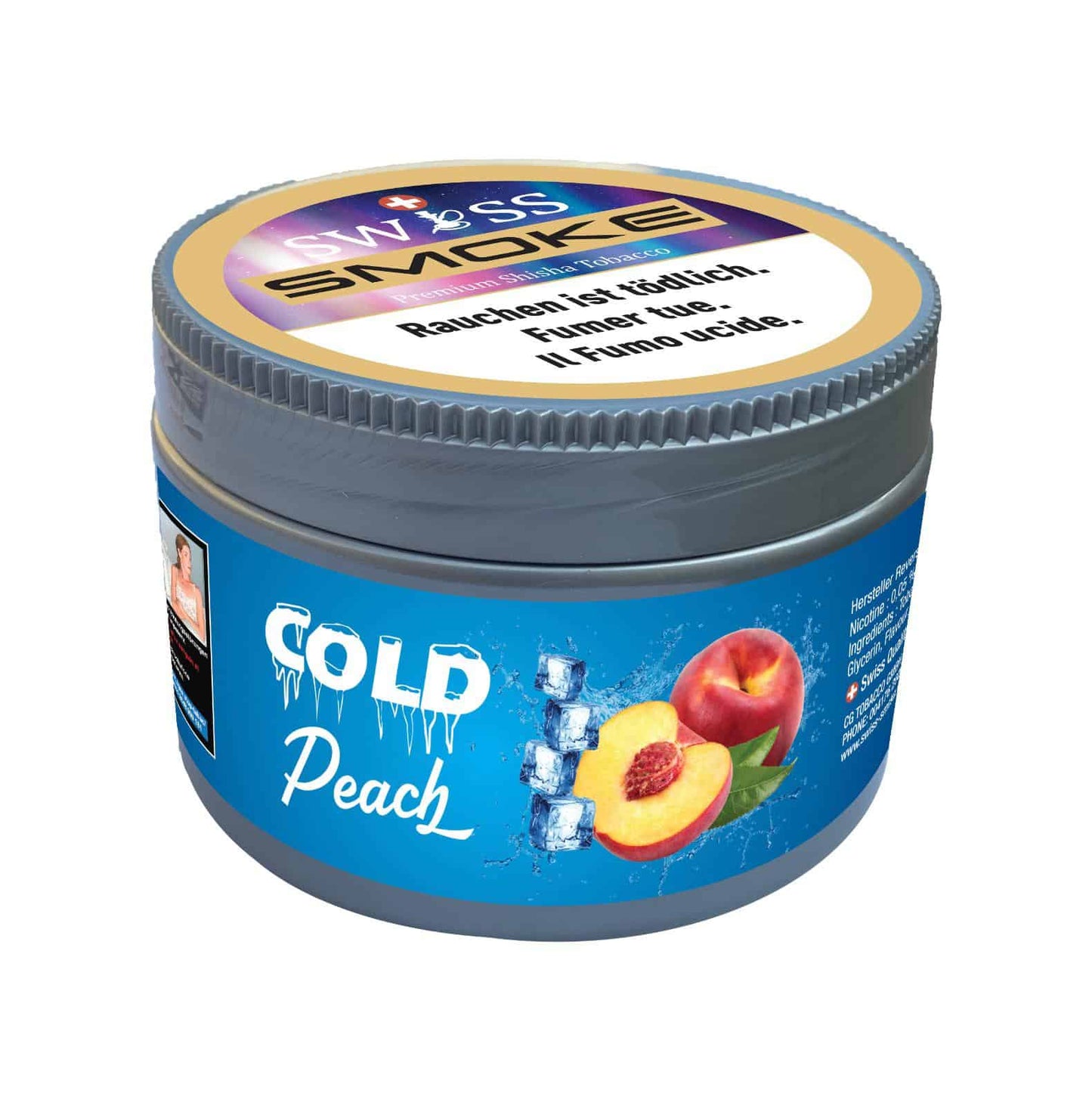 SWISS SMOKE - COLD PEACH Tabac Swiss Smoke 200gr