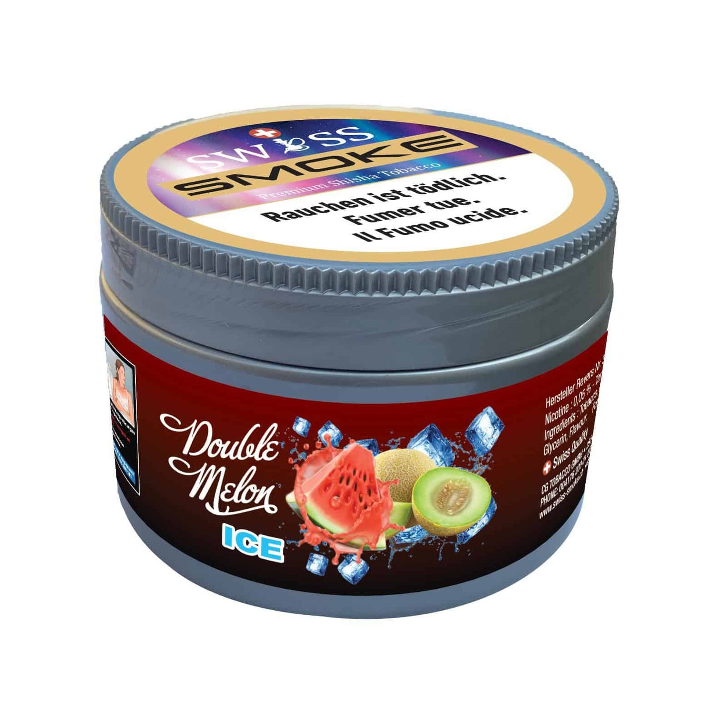 SWISS SMOKE - DOUBLE MELON ICE Tabac Swiss Smoke 200gr