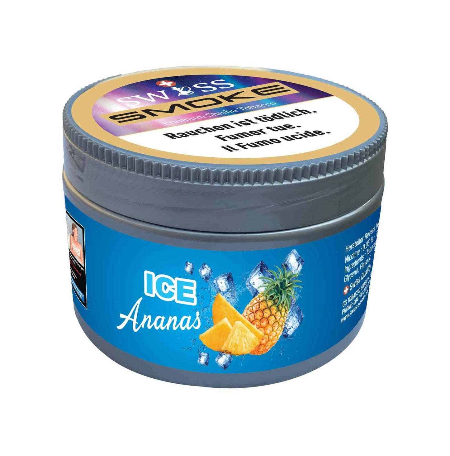 SWISS SMOKE - ICE ANANAS Tabac Swiss Smoke 200gr